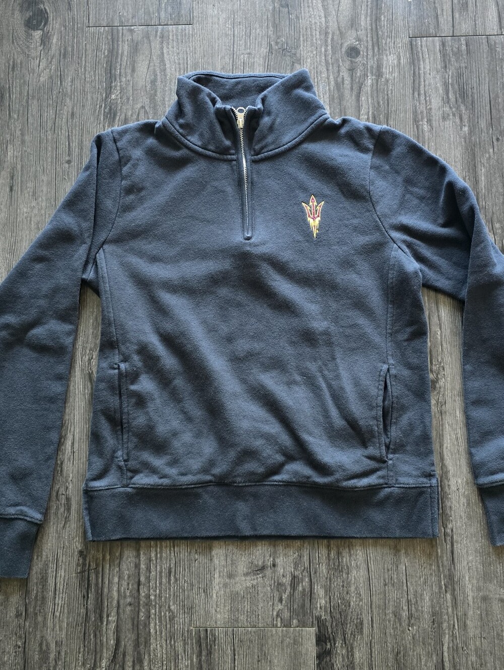 Arizona State University ASU Sun Devils Quarter Zip Fleece Sweatshirt League